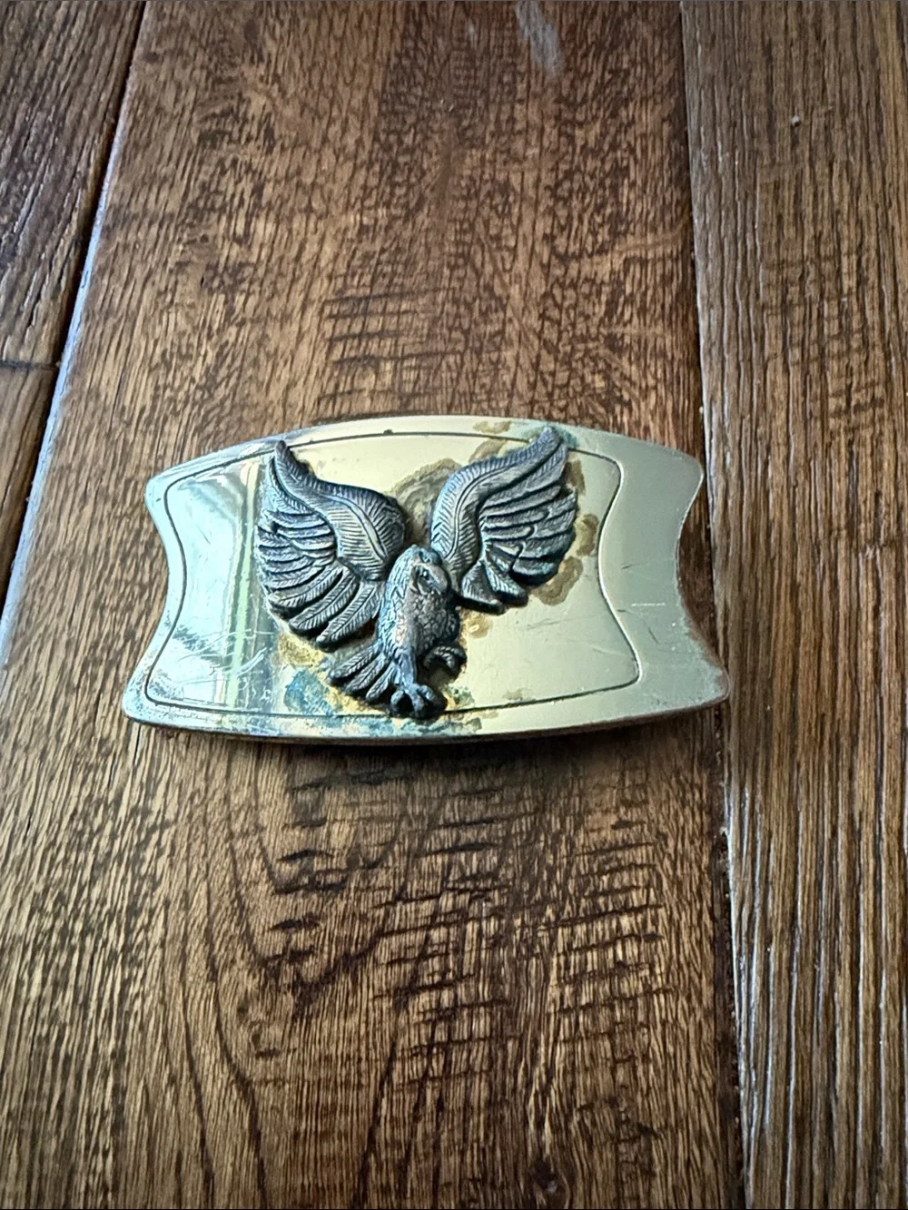 VTG Gold-Tone Eagle Accent Buckle -